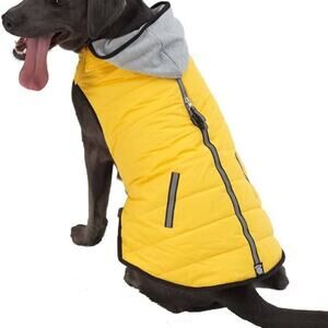 PETRAGEOUS DESIGN STOWE PUFFER HARNESS‎ YELLOW COAT XS